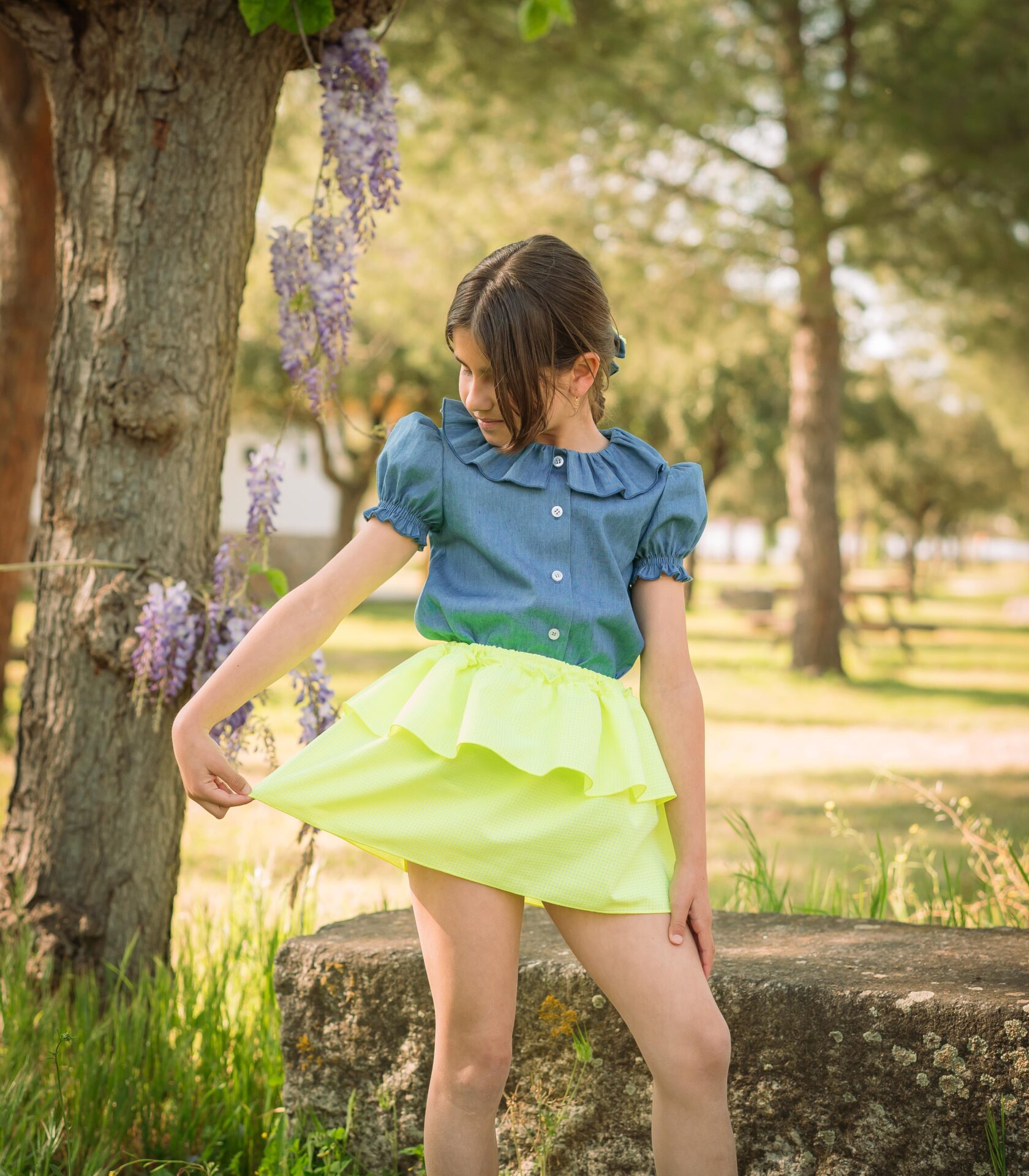 Camisa manga corta jeans - Imagen 4