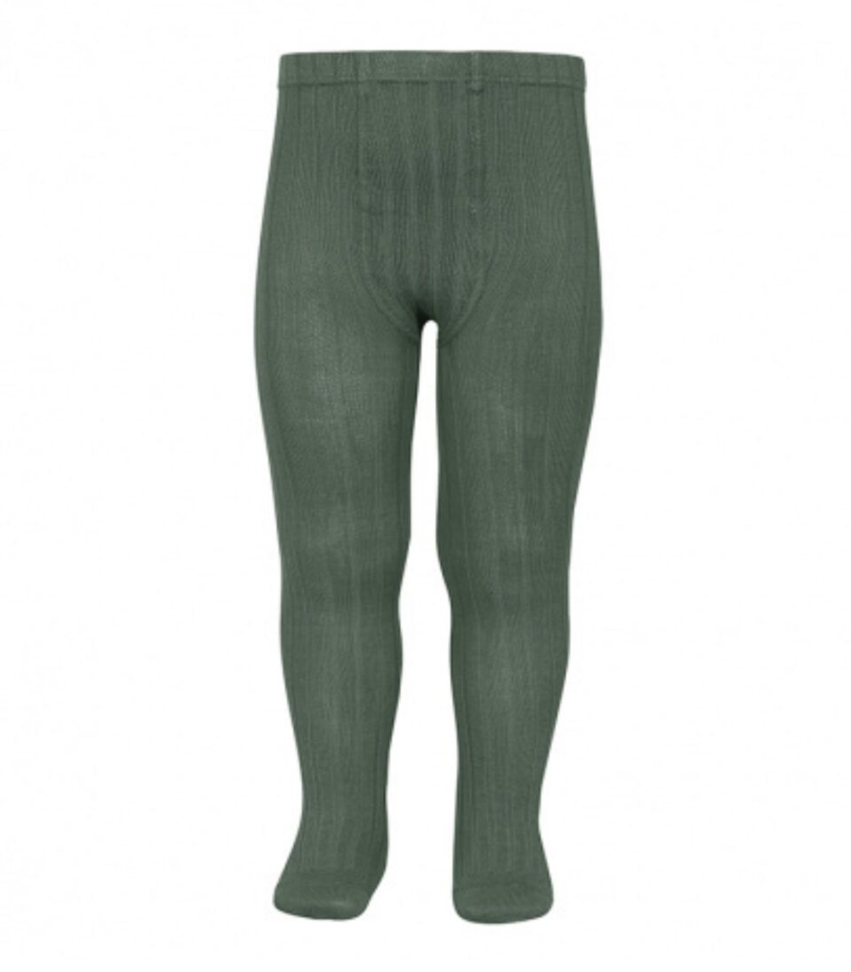 Leotardo canalé Cóndor Verde Liquen 761
