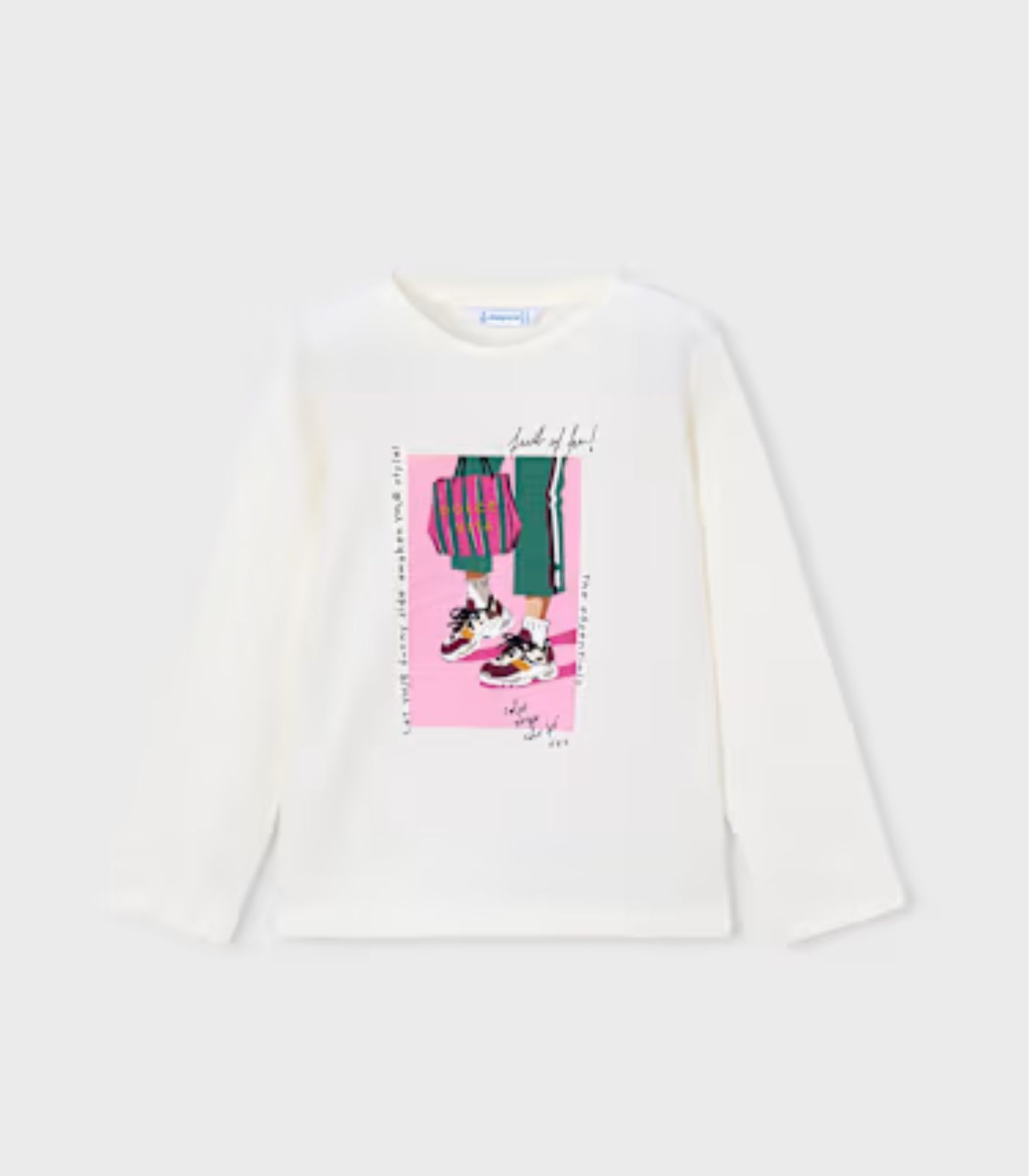 Camiseta Serigrafia Niña 4031 Crudo/botella - Imagen 2