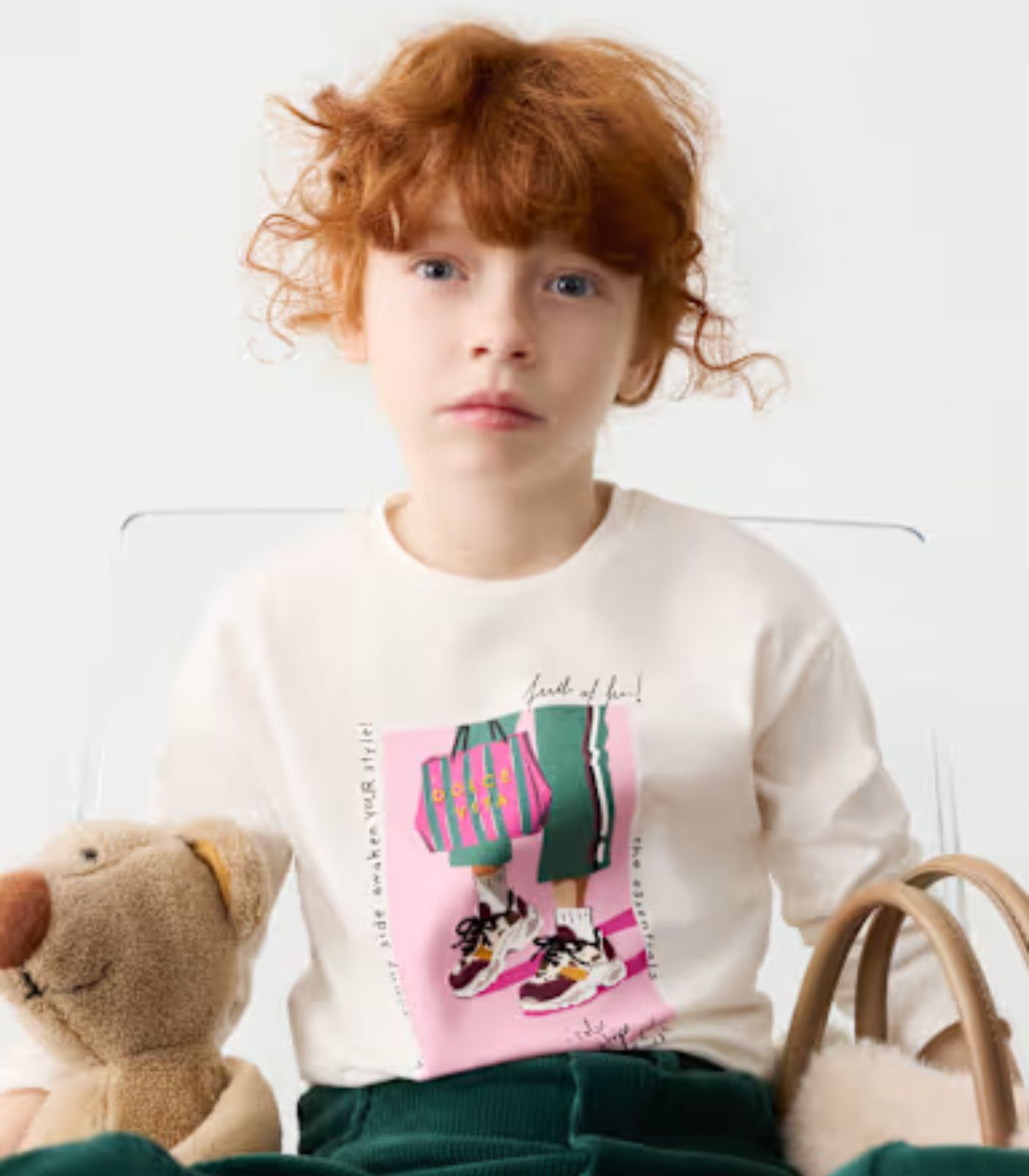 Camiseta Serigrafia Niña 4031 Crudo/botella
