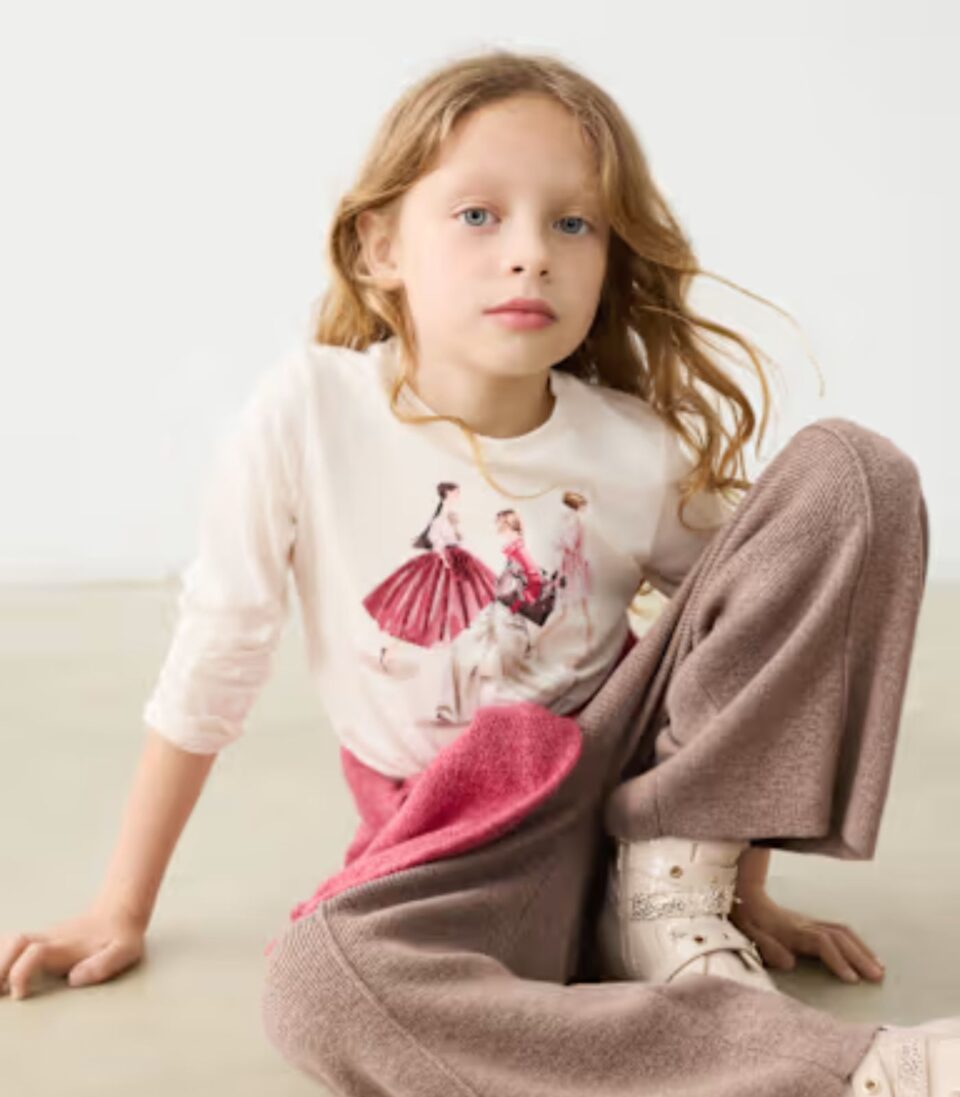 Camiseta niña 4035 Crudo/Petalo