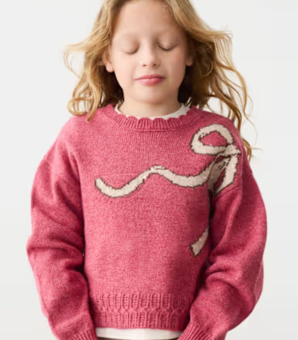 Jersey Intarsia Niña 4315 Petalo Mezcla