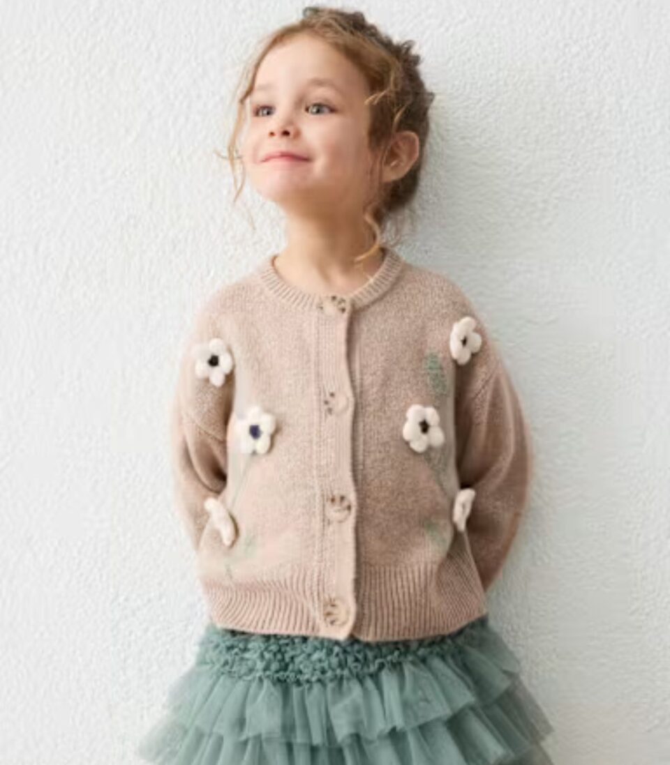 Rebeca Tricot flore niña 4323 Gofre Mezcla