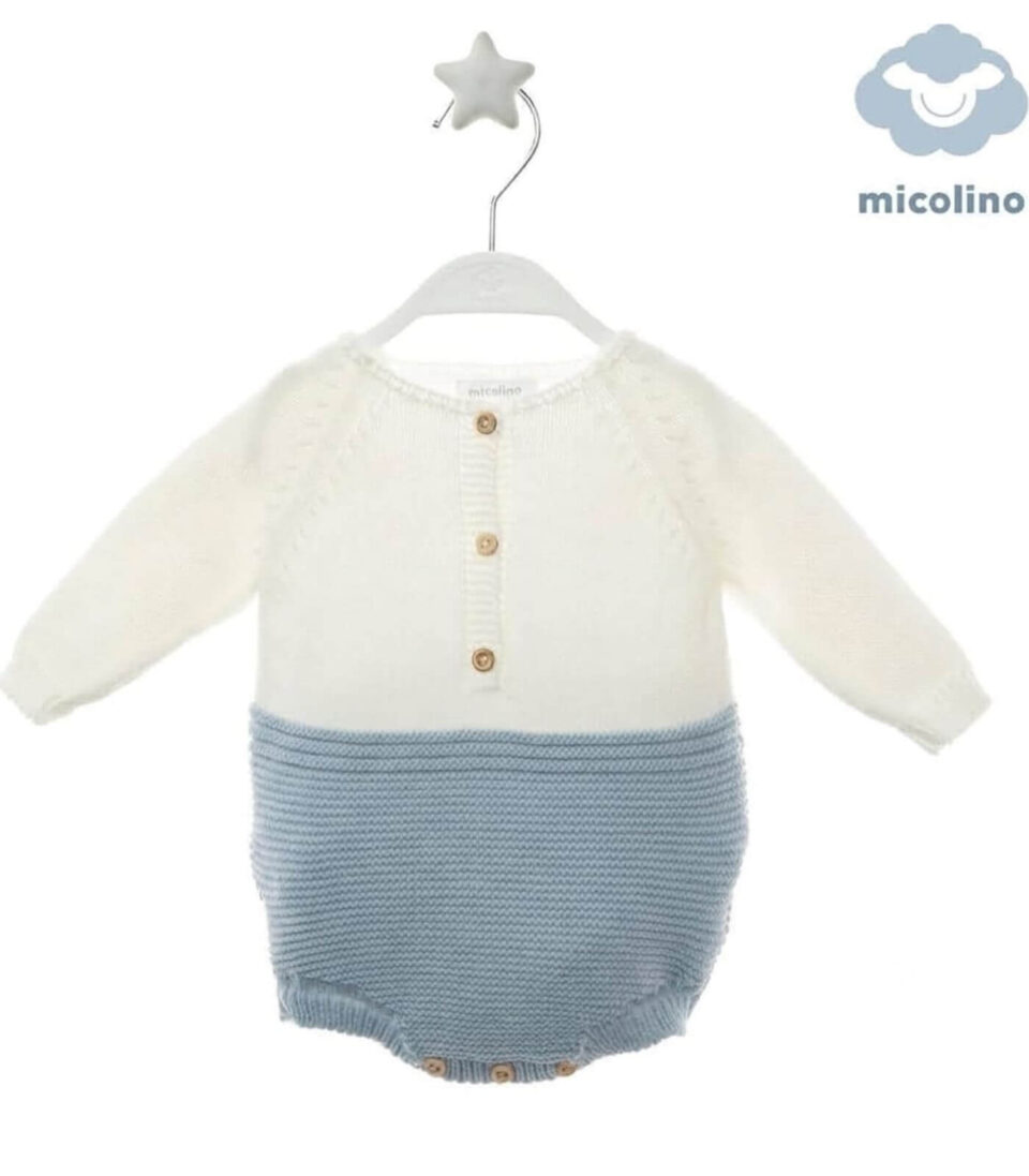 Body bebe punto bicolor Azul Nube 2011
