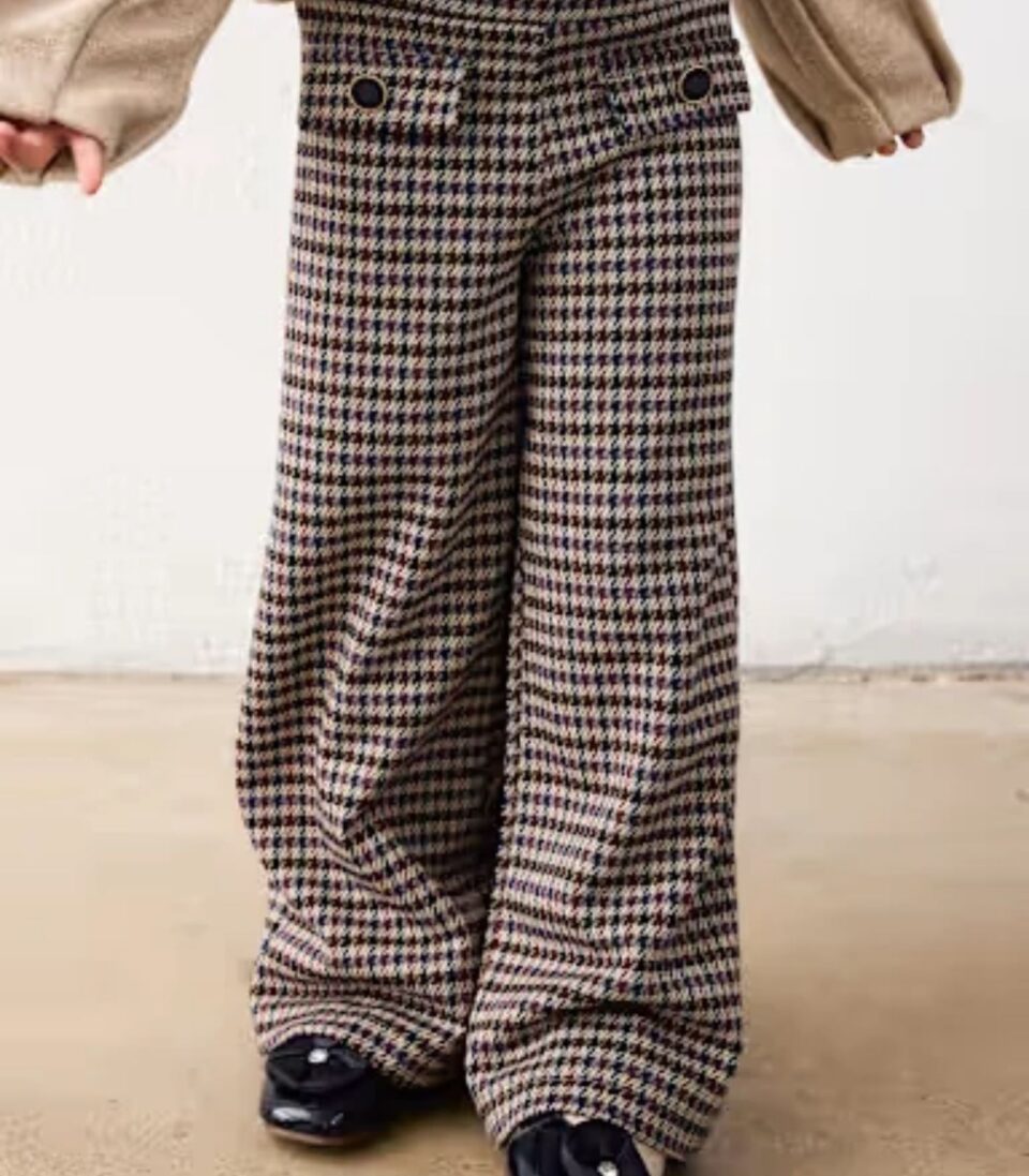 Pantalon largo Jacquard niña 4522 Canela