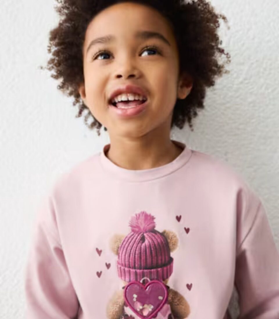 Camiseta Oso Niña 4027 Malva