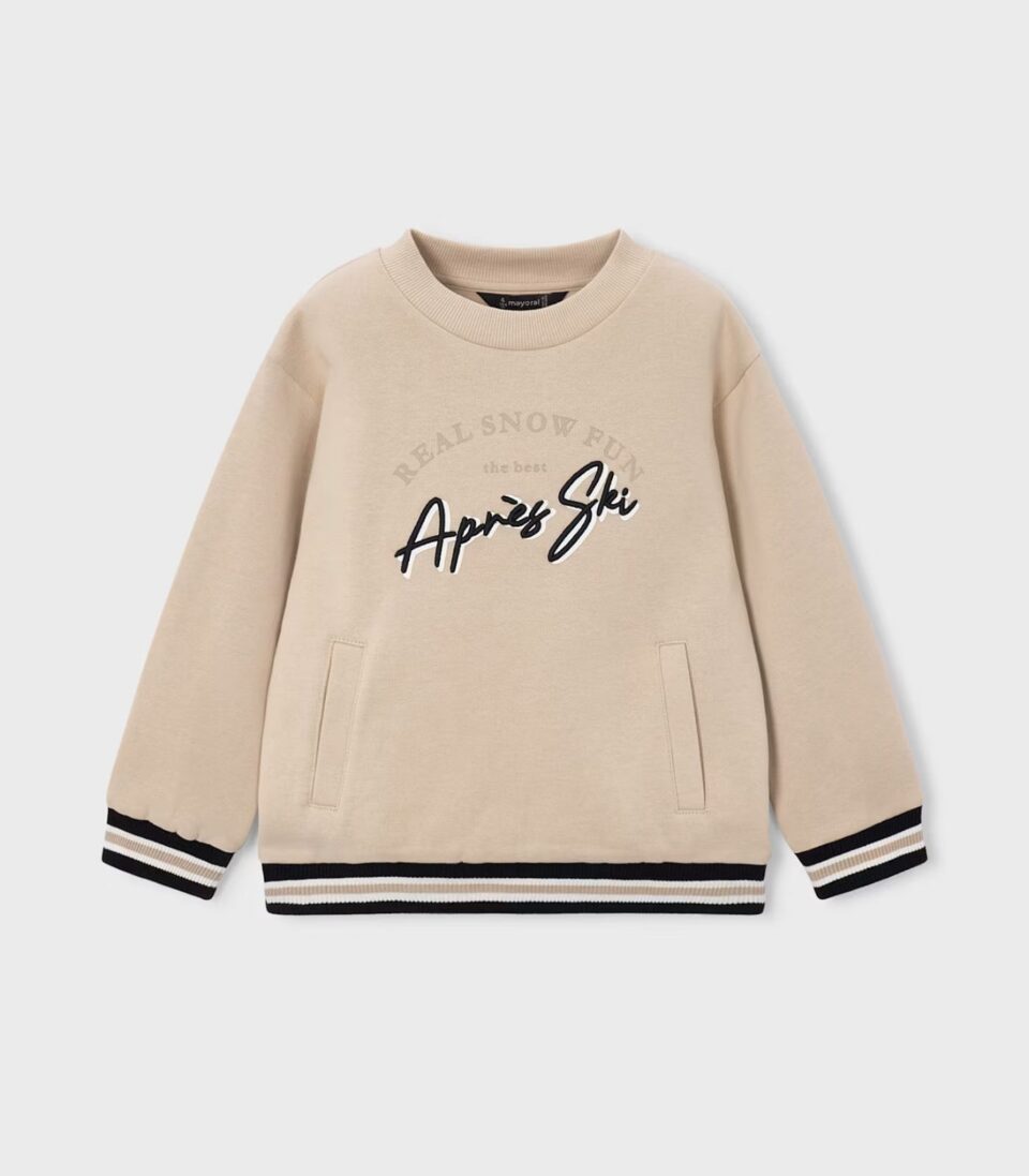 Sudadera Bordada niño 4462 Topo