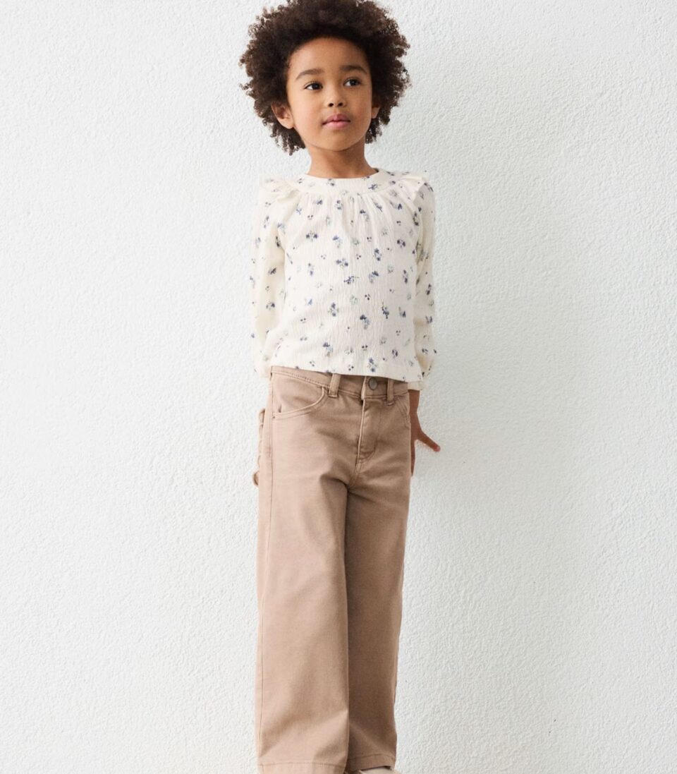 Pantalon Sarga Niña 4521 Gofre