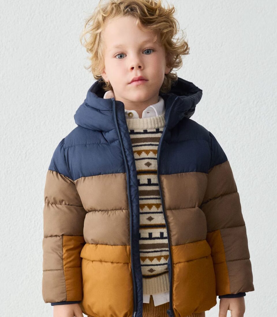 Chaquetón combinado niño 4403 Barro