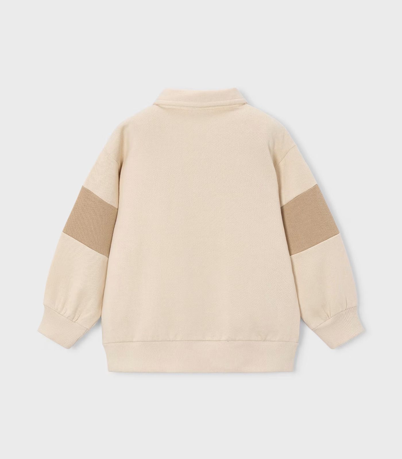 Sudadera cuello polo bandas niño 4461 Piedra - Imagen 3